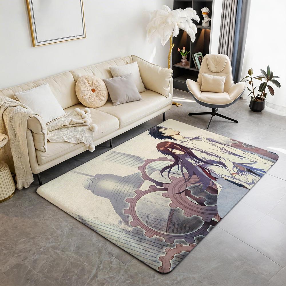 Anime S Steins;Gate Floor Mat Eco Flannel Doormat Non Slip Odorless Indoor Floor Rug Soft Short Plush Home Mat