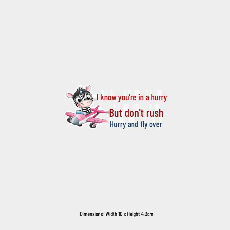 Funny Cartoon Female Driver Car Sticker:  Don t Rush, Enjoy the Ride!