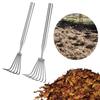 Hand Rake Portable Firm Grip Compact Stainless Steel Garden Rake Claw Rake Cultivator for Loosening Soil Beach Weeding Planting