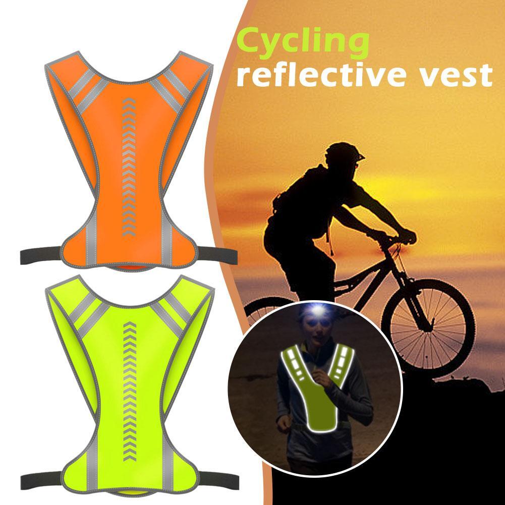 

Reflective Vest Walking Lightweight Adjustable 360 High Visibility Vest Motorcycle Gear Jogging Cycling Walkers Runners Biking зелёный