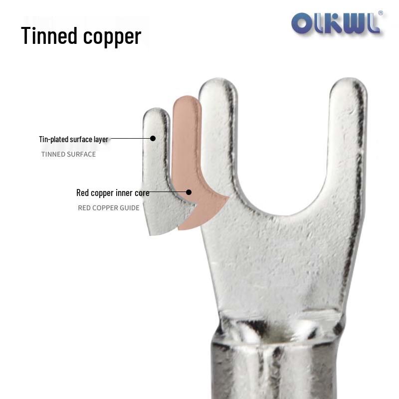 OLKWL SNB Fork Type Tinned Copper Bare Terminals