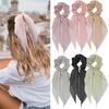 Women Elastic Ponytail Scarf Hair Rope Ties Ribbon Hair Bands