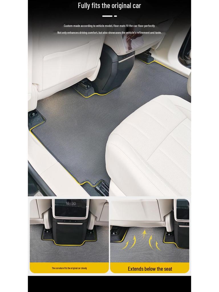 2025 NIO Letao L90 Carbon Fiber TPR Floor Mats - Full Surround, Easy Installation