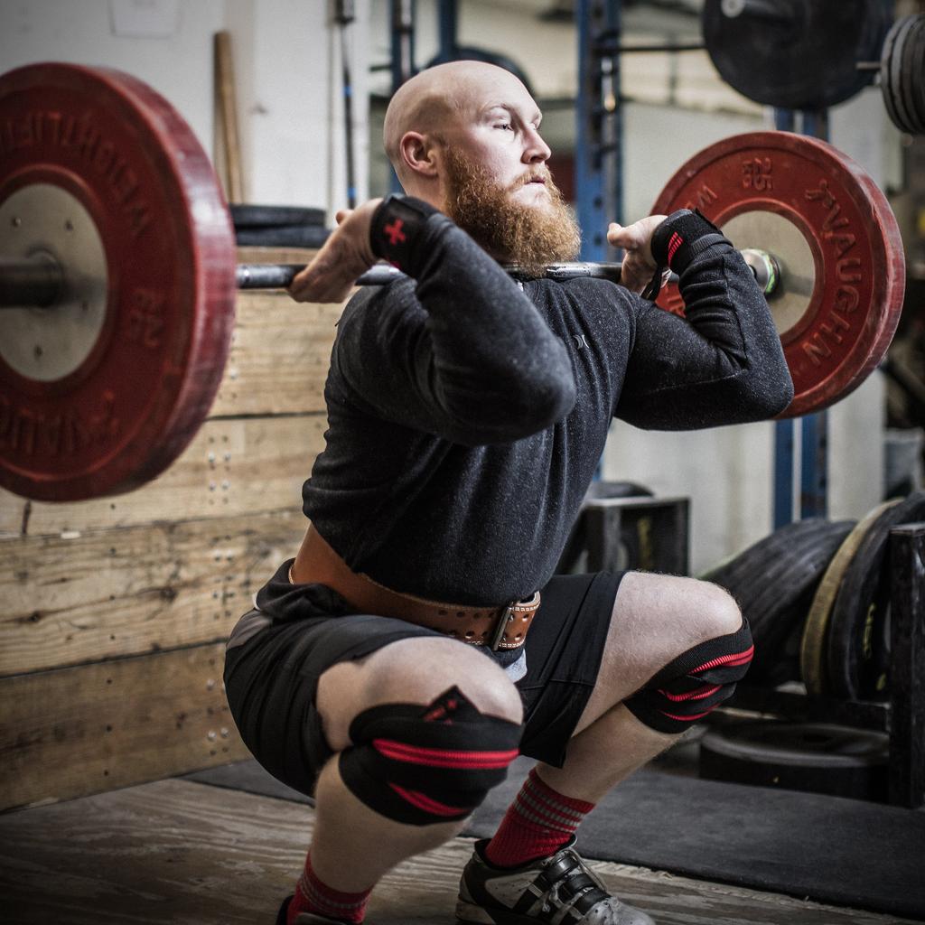 Japanese Harbinger Unisex Training Knee Wrap Red Line Knee Wrap Knee Wrap Support Squat Deadlift Leg Press Length 198cm 361194 [Genuine Product]