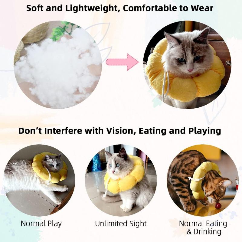 Pet Supplies Sunflower Elizabeth Ring Anti Lick and Anti Scratch Head Cover Pet Cat Collar Dog Neck Ring Sterilization ShameRing