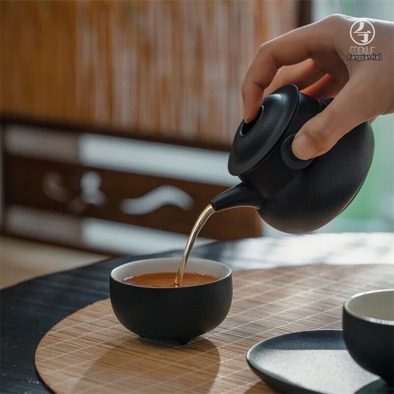 Edenus Black Iron Glaze Portable Tea Set