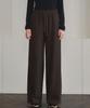 MALOUPE 2168 Brushed Four-Way Stretch Wide Pants (Brown)