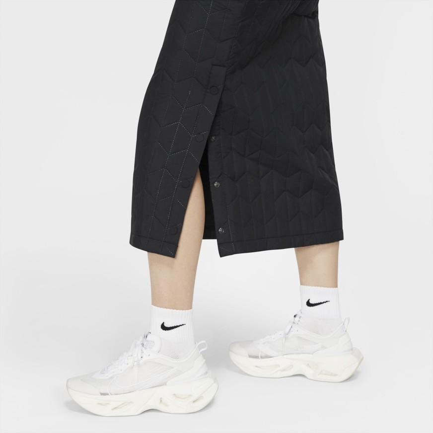 Nike Casual Comfortable Solid Color Long Skirt Women skirts Black CU6694-010