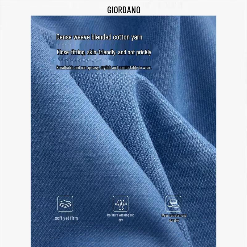 Giordano Women's Washed Straight-Leg Mid-Rise Jeans