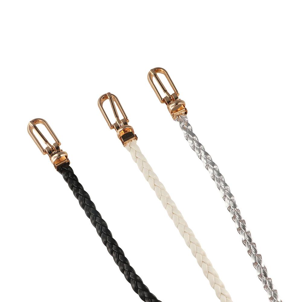 Jeans Decor Weave Belt Waist Belt PU Leather Waistband Simple Thin Belt Female/Girls