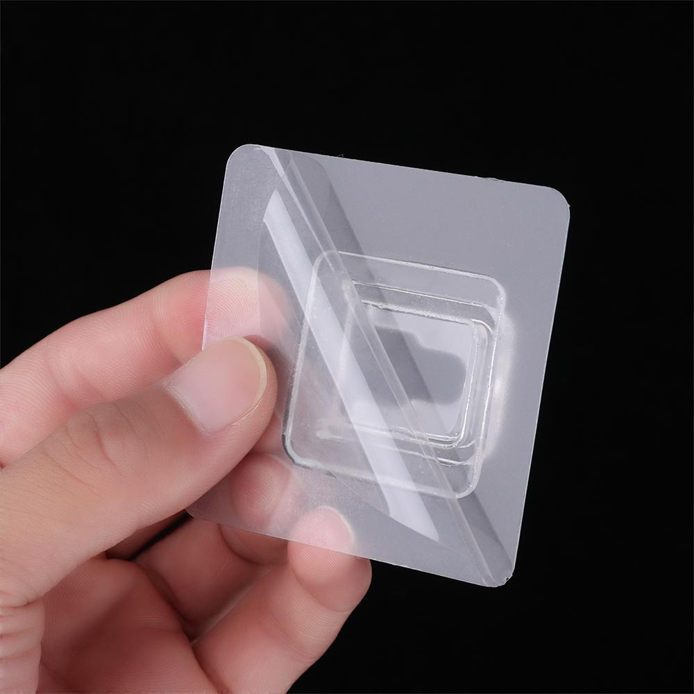 1/2/5Pcs Bathroom Shelf Sticker Waterproof Kitchen Sticking Wall Hook Hanger Transparent Traceless Strong Adhesive Hook Home
