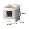 Cat Foldable Large Capacity Toilet for Small and Cats