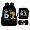 Cartoon Brainrot-Themed Backpack Crossbody Bag Pencil Case School Kids Ages 10-12