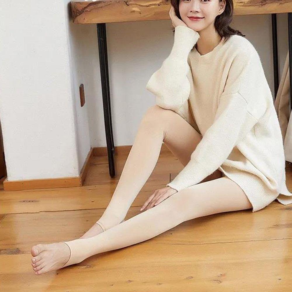 High Waist Winter Velvet Leggings Solid Color Thermal Leggings Fleece Lined Leggings  Autumn Winter