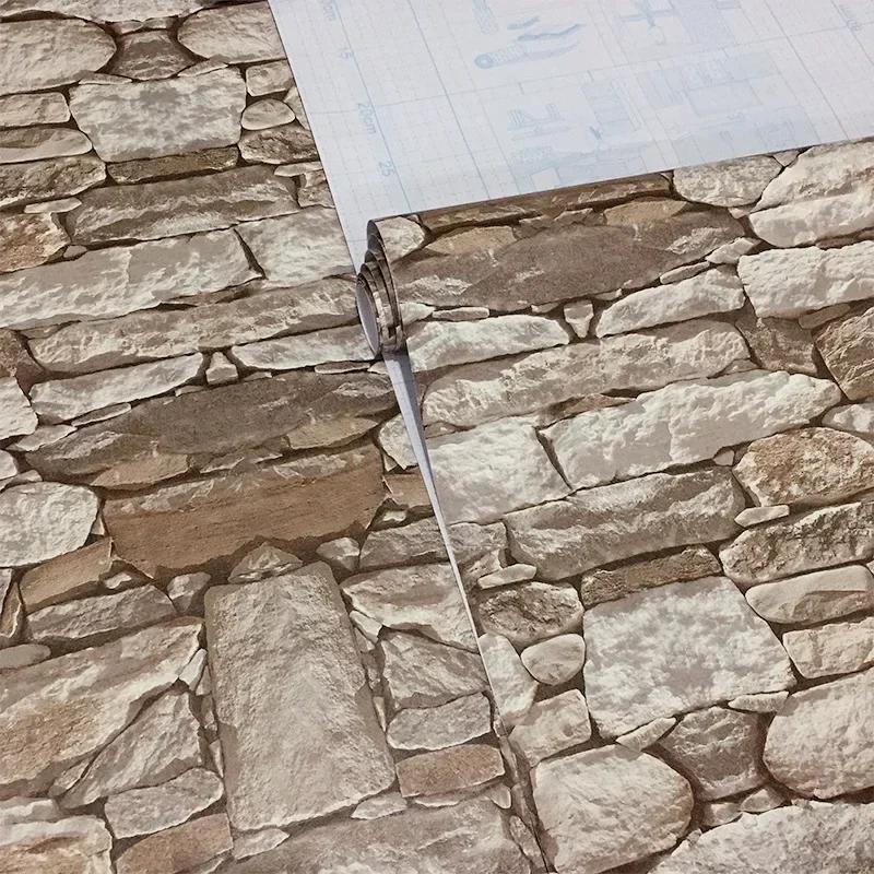 Retro Brick Self-Adhesive Wall Cover Bar Restaurant Living Room Ornament Background Wall Self-Adhesive Paper Wall Cover X