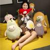 Kawaii Cartoon Eggplant Mango Strawberry Pepper Pear Omelette Toy For Children Fruit Soft Plush Pillow Kids Stuffed Doll Gift