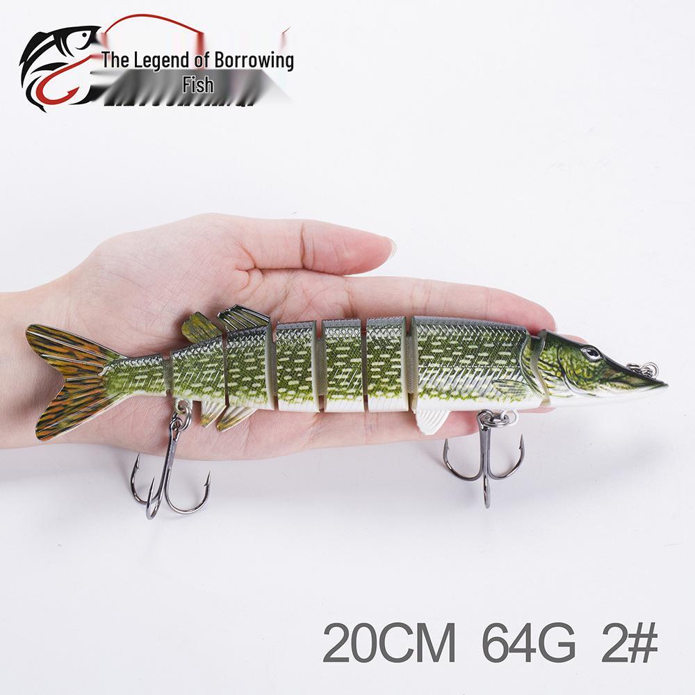 Multi-Joint Long Cast Pike Fishing Lure – Artificial Hard Bait for Sea Fishing