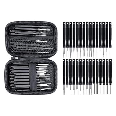 30pcs Terminal Removal Tool Kit Pin Removal Tool Terminal Ejector Kit Wire Terminal Release Automobile Disassembly Tools