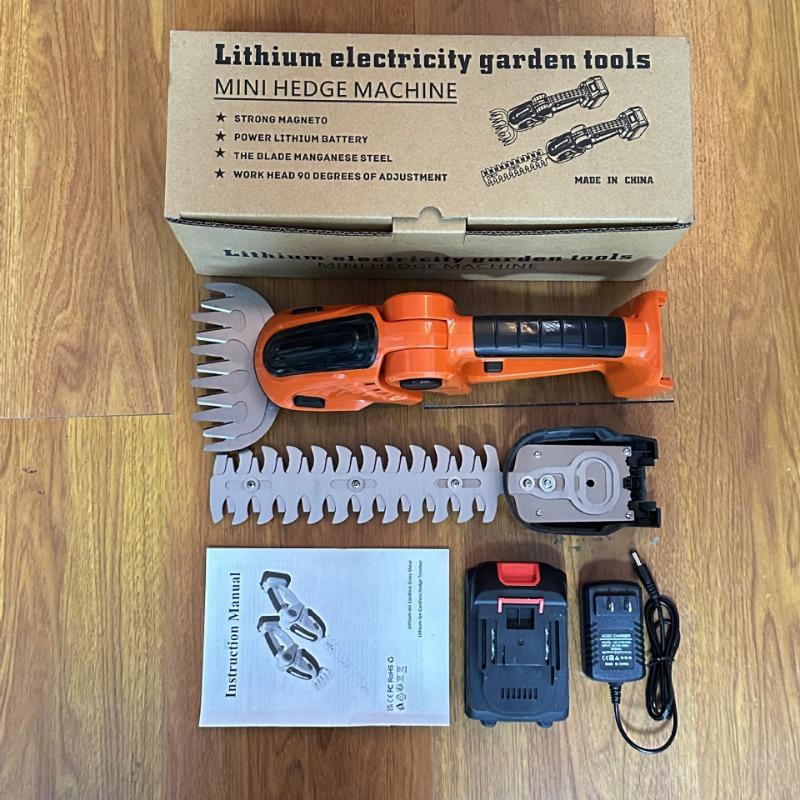Home Lithium Handheld Mini Electric Hedge Trimmer Lawn Mower Hedge Clippers Pruning Shears Tools