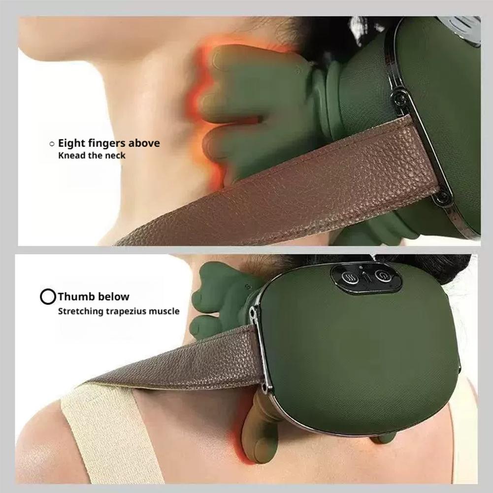 Electric Neck Massager Heated Kneading Shiatsu Shoulder Back Massage Pillow Portable For Body Use Ideal Gift