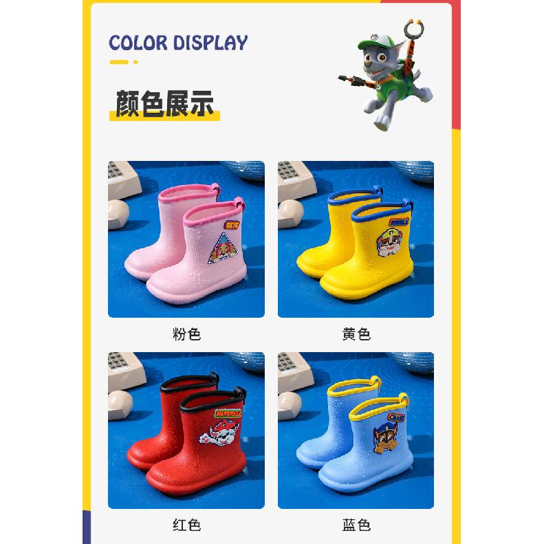 Paw Patrol Baby Rain Boots Children's Non-Slip Rain Boots Boys Cute Toddler Girls Waterproof Shoes Kids Rubber Shoes