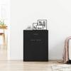Sideboard in Black Oak Look 60 x 30 x 75 cm Engineered Wood