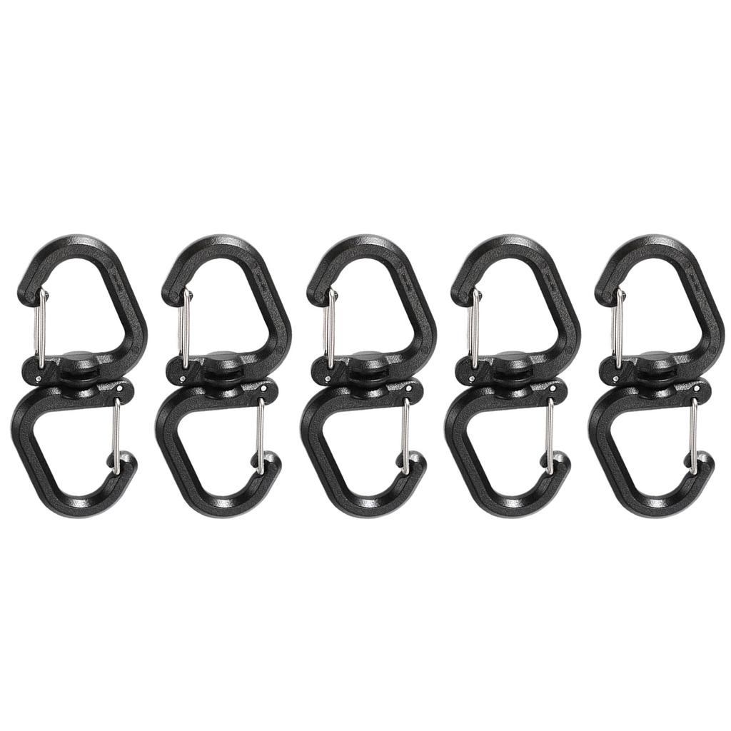 Multifunctional S Shape Carabiner Clip Keychain Belt Key Holder 360 Degree Rotation Heavy Duty Keychain Carabiner Hook
