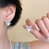 Summer high-end bow pearl earrings fashionable and exquisite Shijia pearl stud earrings light luxury niche unique earrings