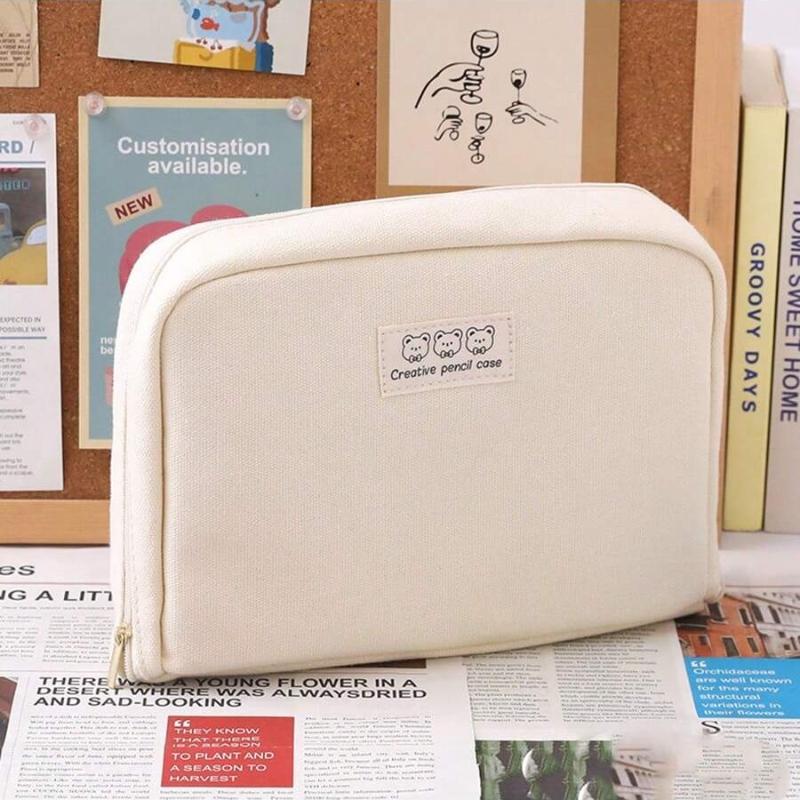 Velkokapacitní penál Kawaii penály pro dívky Roztomilé korejské psací potřeby Školní potřeby Pouzdro na tužky Organizér
