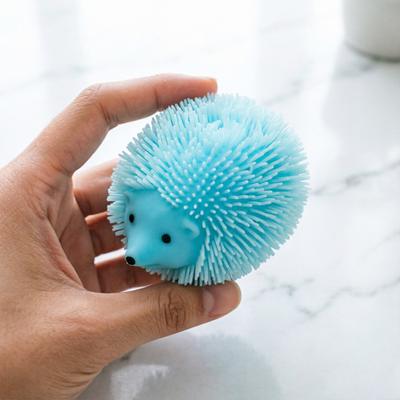 Fuzz Hedgehog Squeeze Toy Stress Relief Fuzzy Animal Squeeze Fidget Toy Focus Aid Relaxation Anxiety Relieving Hand Toy