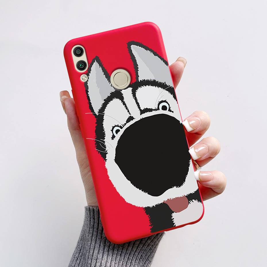 For Huawei Honor 8X Case Honor 8A 8C 8S Cover Cute Rabbit Panda Painted Soft TPU Phone Case For Honor 8A 8C 8S 8X Honor8X Fundas