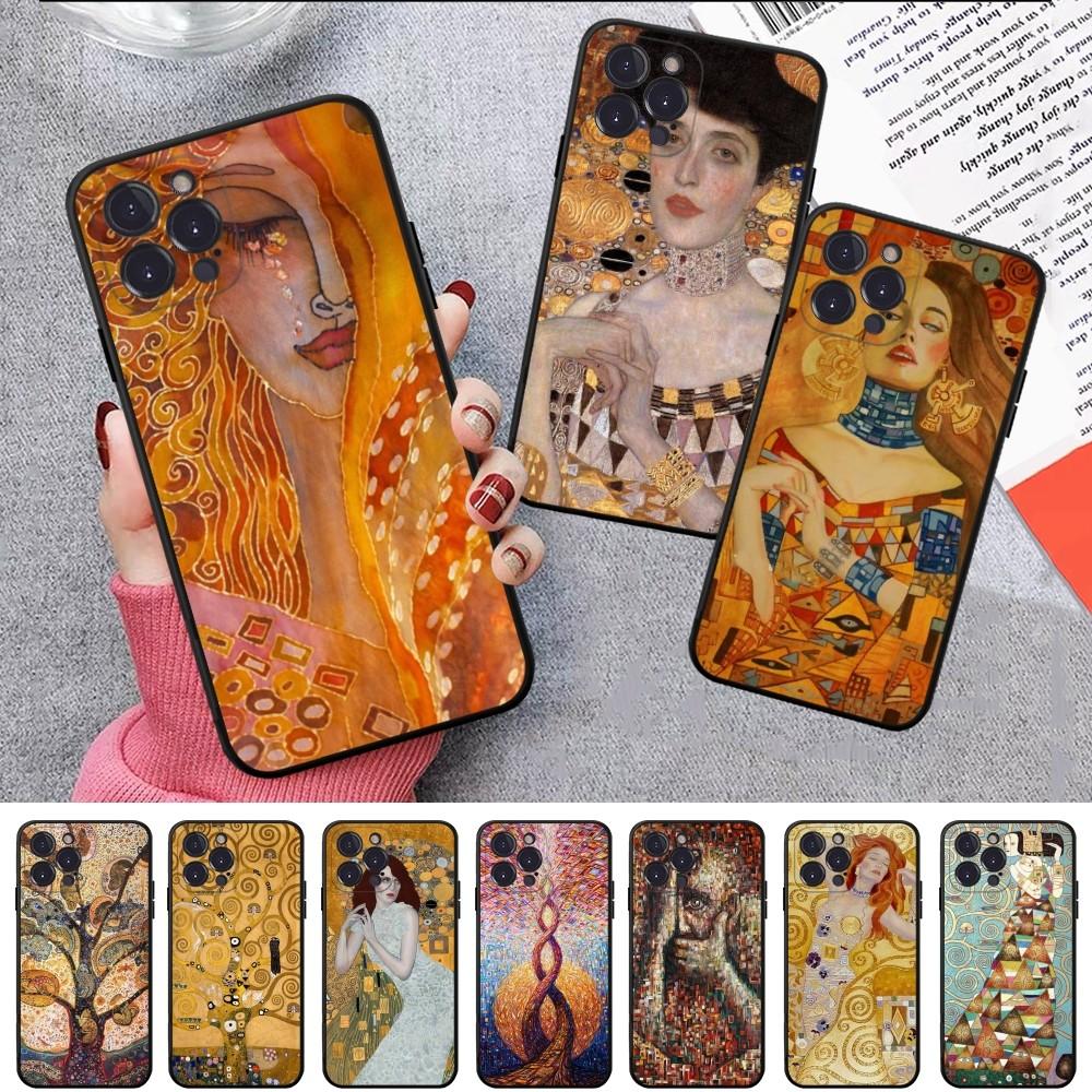 Gustav Klimt Portraits Phone Case For IPhone 16 15 14 13 12 Mini 11 Pro XS Max X XR SE 6 7 8 Plus Soft Silicone Cover