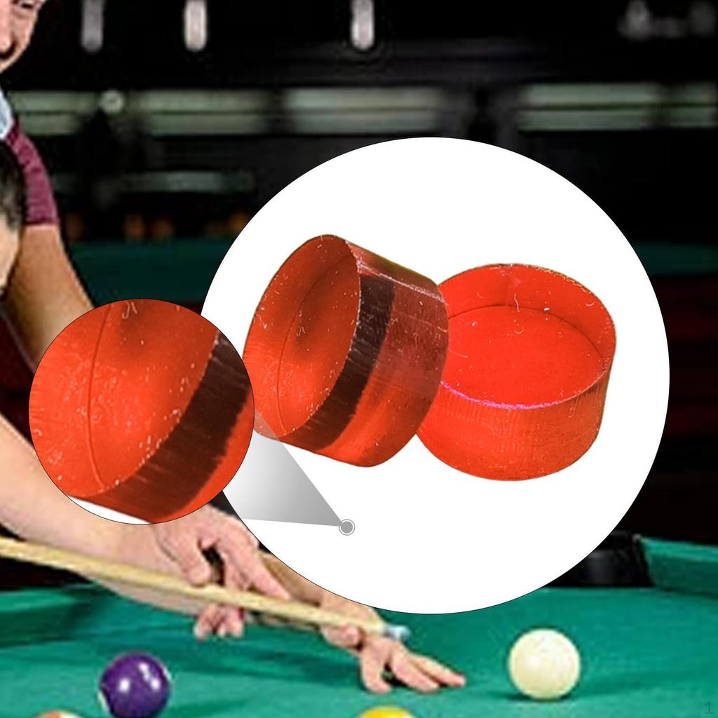 2 Jump Billiard Cue Tips, 14.6mm Hard Replacement Portable Tips for Pool, Adults,