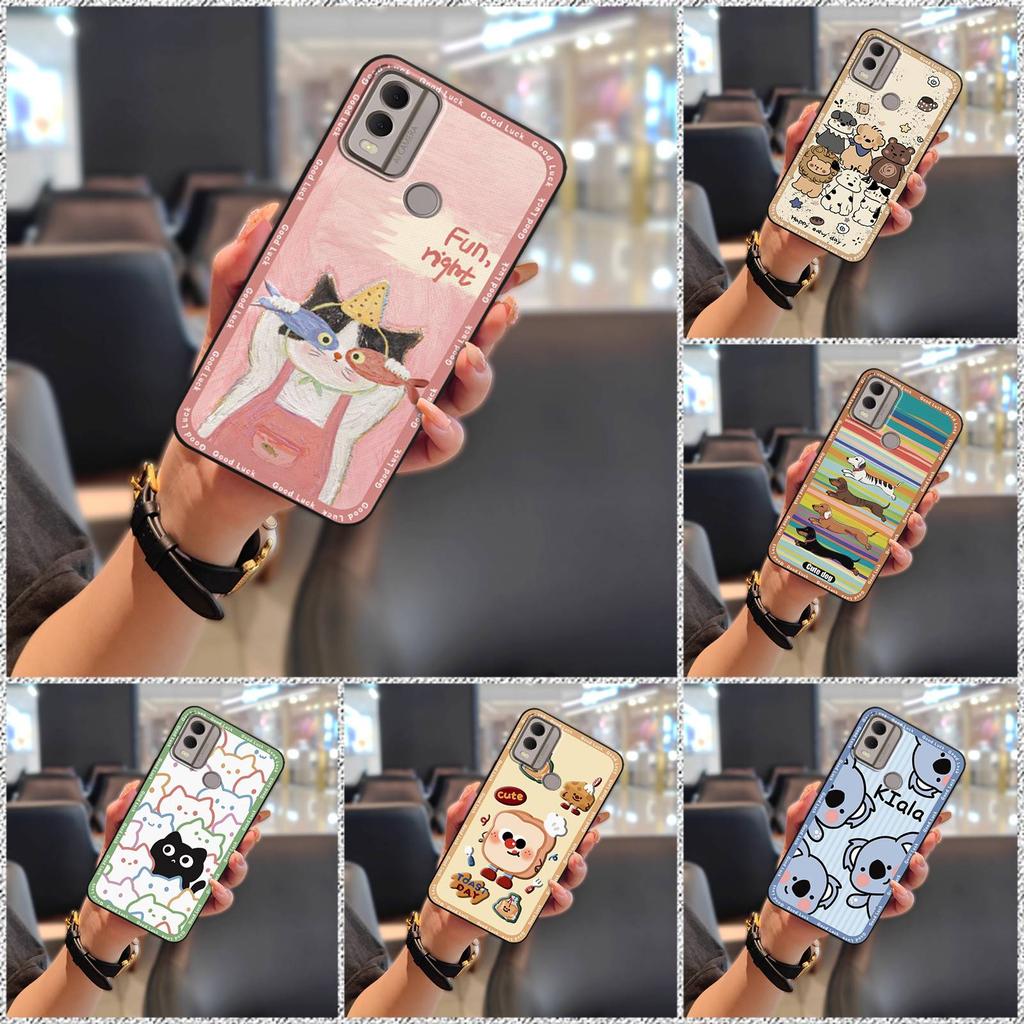 Full wrap Cartoon Phone Case For Nokia C22 Graffiti Cute Protective Fashion Design Soft case Phone Pouch TPU Anti-dust
