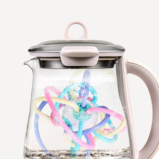 Sensoryczna piłka dla niemowląt, gryzaki dla dzieci w wieku 0-3 lat, miękka plastikowa piłka do gryzienia, zabawka do treningu chwytu ręką, piłka grzechotka