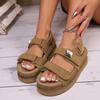 Fashion Platform Sandals 2025 Summer New Fashion Casual Versatile Cutout Breathable Vintage Women's Shoes