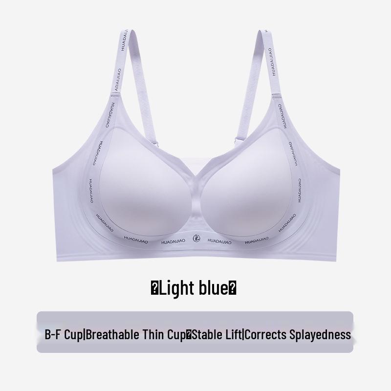 

Женский бесшовный бюстгальтер пуш-ап: Бретели с надписями, Сексуальный лифтинг, Нерастягивающаяся чашка, Доступны большие размеры 4XL for 160-180 jin BCDE светло-синий