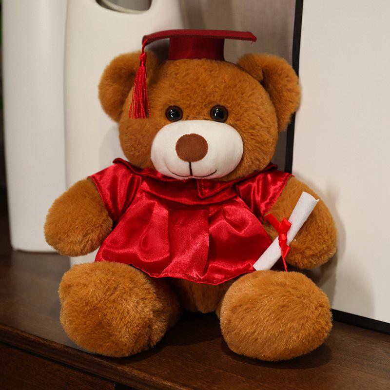 Orsacchiotto Peluche Laurea con Tocco e Logo Personalizzato