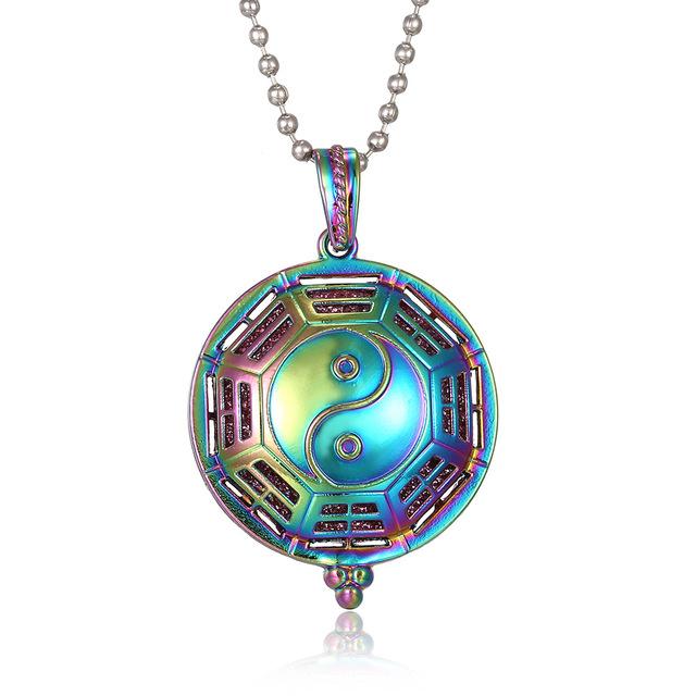2pcs New Colorful Aromatherapy Necklace Vintage Flower Butterfly Tree Owl Essential Oil Diffuser Necklace Perfume Lockets Pendants
