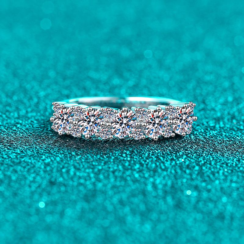 Yinbaichuan S925 Sterling Silver Oval Moissanite Ring for Women - Exquisite Everyday Luxury Gift Size 20
