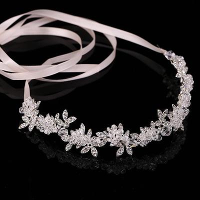 Korean Bridal Crystal Wedding Headdress & Forehead Ornaments