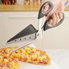 Black 2 In 1 Pizza Scissors Detachable Kitchen Scissors Barbecue Scissors Stainless Steel Blade Ergonomic Grip Pizza Cutter