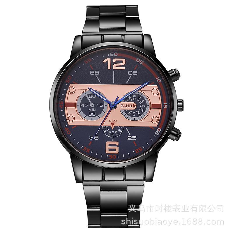  Luxury Fashion Mens Stainless Steel Quartz Wristwatch for Men Business Casual Watch Best Gifts Clock for Husband,Family,Friend