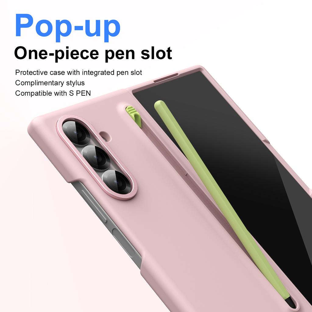 For Samsung Galaxy Z Fold7 5G Case Hard PC Phone Cover with Tempered Glass Film and Stylus