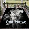 Custom Name The Last of Us Joel Ellie Crystal Velvet Floor Rug Personalized Text Soft Carpet Home Decor
