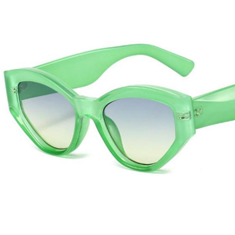 HOT Women Sun Glasses Jelly Color Anti-UV Spectacles Oversize Frame Eyeglasses Simplity Cat Eye Google Retro Sunglasses