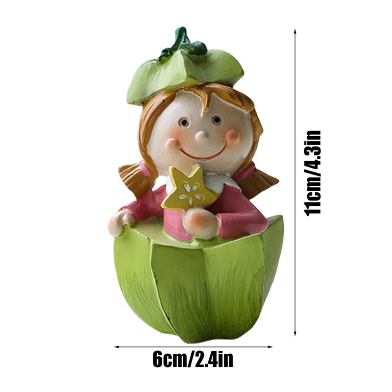 Cute Fruit Decorations Desk Cartoon Figurines Portable Design Cute Sculptures Decoration Ornament For Tabletop Home