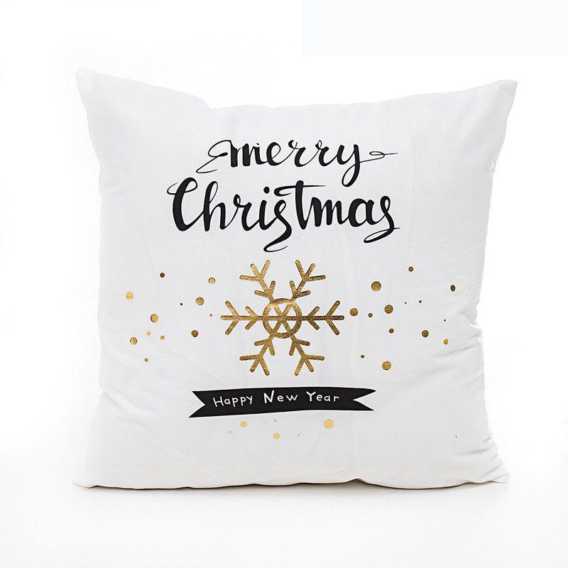 

Наволочка Рождественский Глиттер Хлопок Лен Накидка на Диван Чехол для Подушки Домашний Декор Style1-I