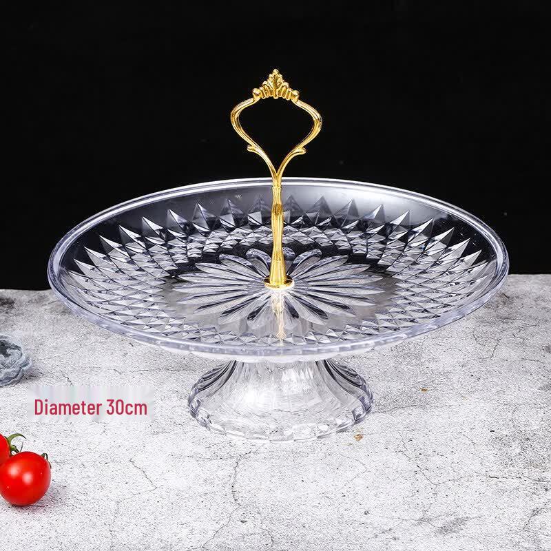 QIWAI European Style Acrylic High-Foot Fruit Bowl