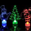 2025 LED Mini Night Lights Colorful Flashing Light Snowman Lamp Christmas Ornament Birthday Party New Year's Decor Festive Light